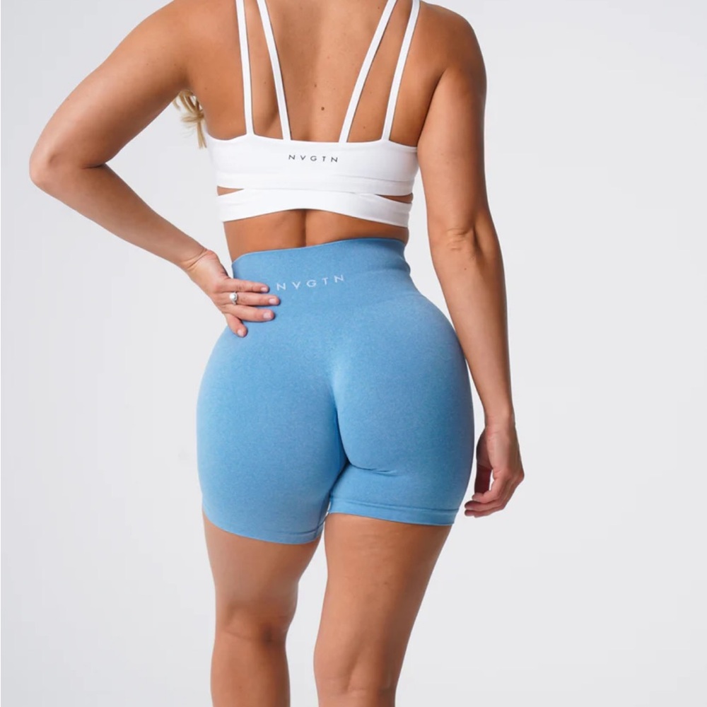 NVGTN Sky blue seamless shorts